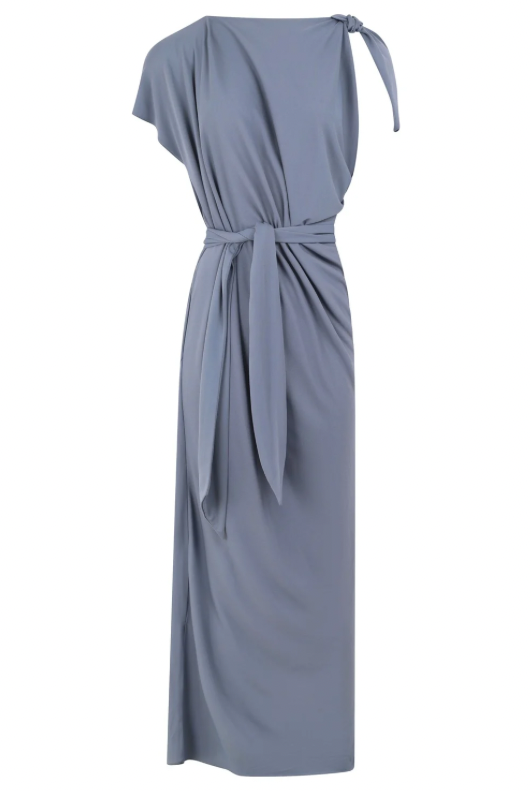 KRITI JERSEY DRAPED DRESS